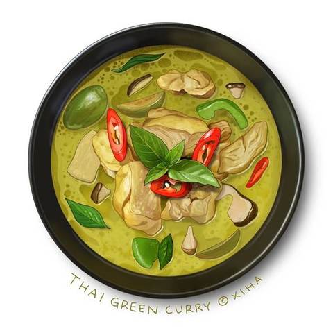 Green Curry, photographed
