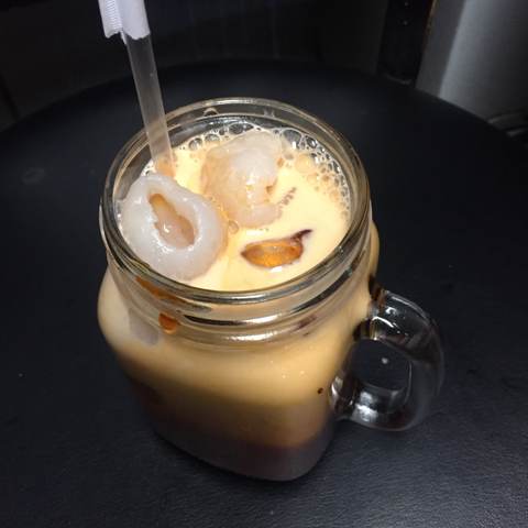 Thai Iced Tea with Lychee, photographed