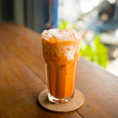 Thai Iced Tea (with milk), photographed